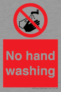 No hand washing